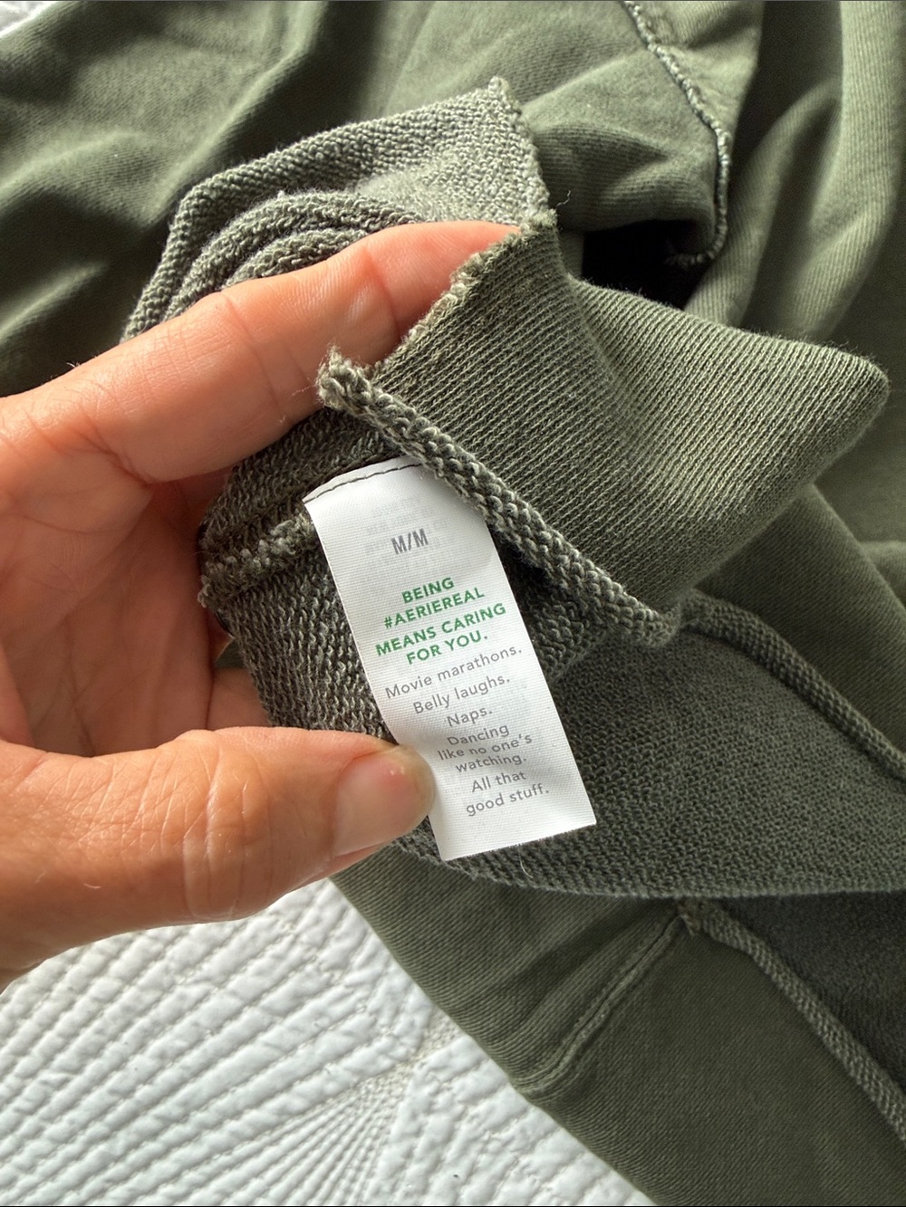 aerie Olive Green Crewneck Sweatshirt - Picture 6 of 6